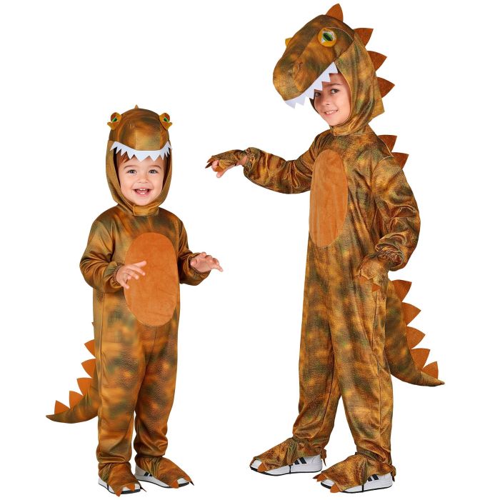 T-REX (jumpsuit, hette maske) Brun