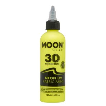 Neon UV Tekstilfarge Gul 125 ml Moon Creations