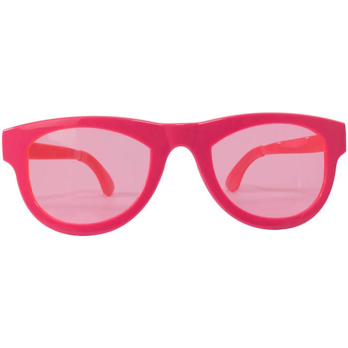 XXL neon rosa solbriller - 32x10 cm