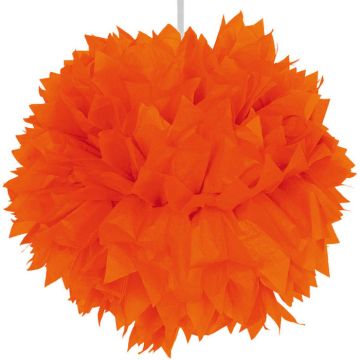 Oransje pompom - 30 cm