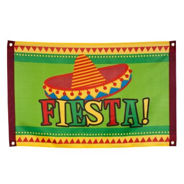 Meksikansk fiesta banner med sombrero - 90x60 cm