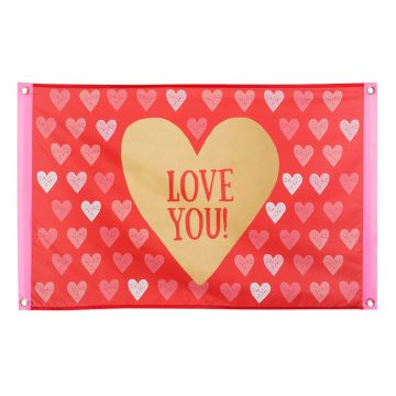 "Love you" flagg - 60x90cm