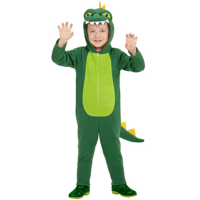 Grønt dinosaur kostyme til barn