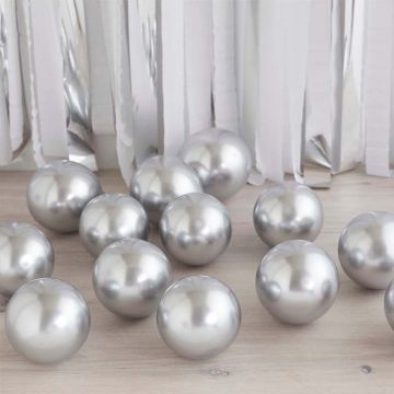 Sølv Chrome Mini Ballongar  40x - 12 cm
