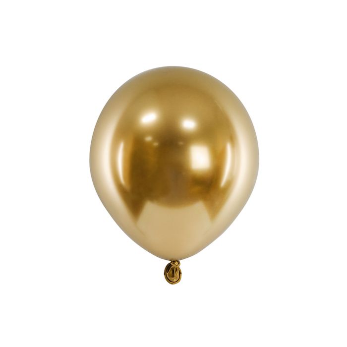 Gull Chrome mini ballongar 50x - 12 cm