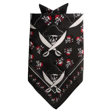 Pirat bandana svart 52x55 cm