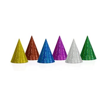 Holografiske festhatter mix 20x - 16 cm