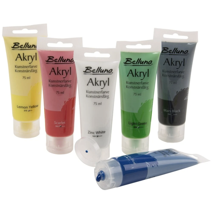 Akrylmaling sett DIY 6x - 75 ml