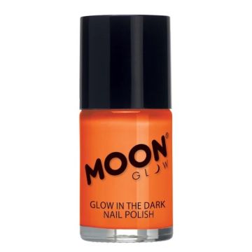 Selvlysande neglelakk orange, Moon Creations - 14 ml