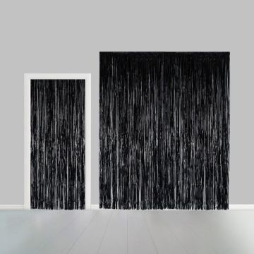 Sort Glimmerforheng - 100 x 240 cm