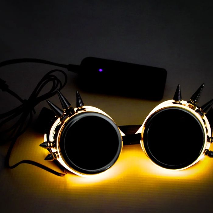 LED-brille med pigger Gul