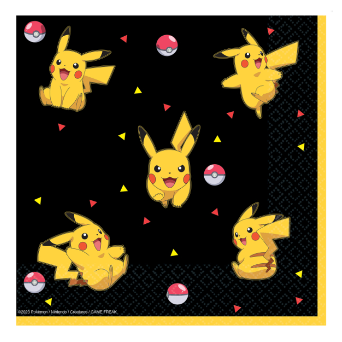 Pokemon serviettar 16x - 33x33 cm