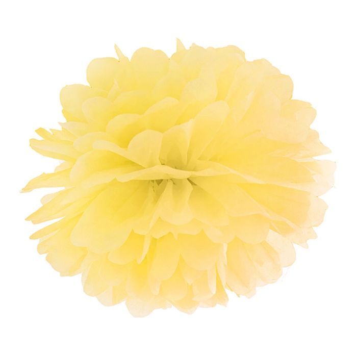 Neon gul pompon - 30 cm