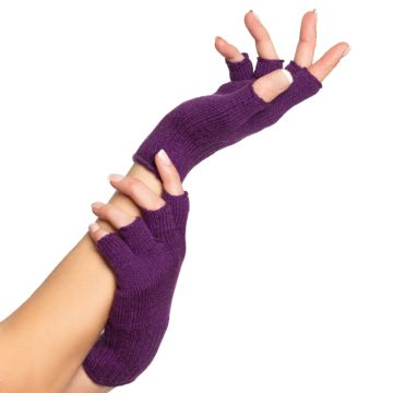 Fingerlause hanskar one-size til kvinner lilla