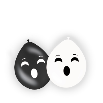 Spøkelse ballonger 8x - 30 cm 