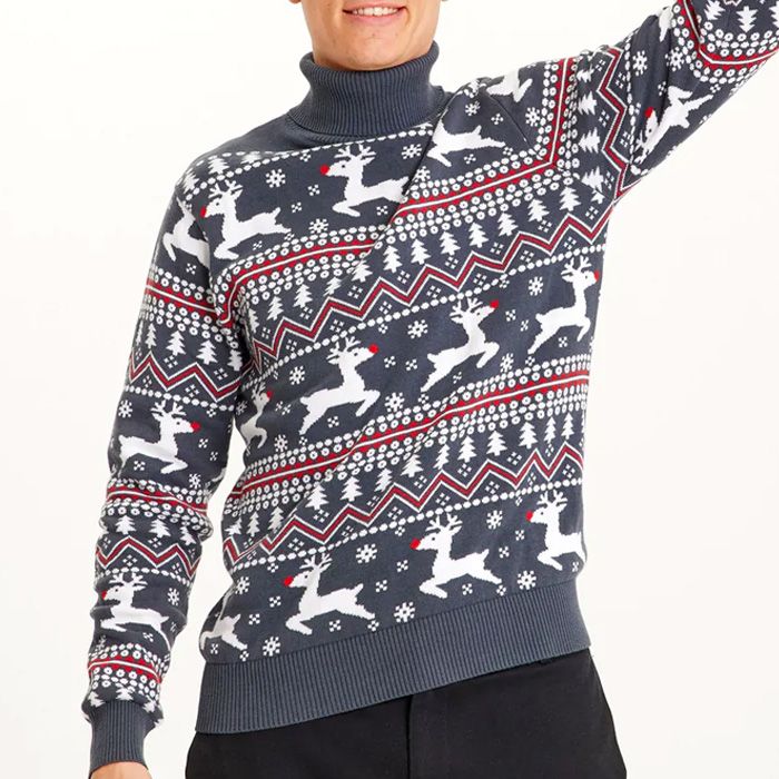 Julesweater Stilig Turtleneck økologisk bomull