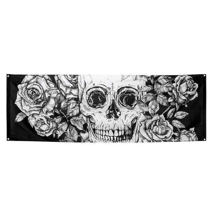 Dødningehovud Banner - 74 x 220 cm