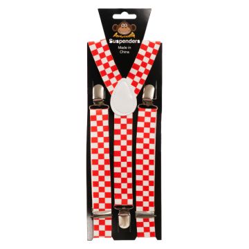 Seler rutete raud og kvit one-size unisex
