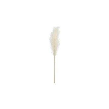 Cremehvid Kunstig Pampasgras - 110 cm