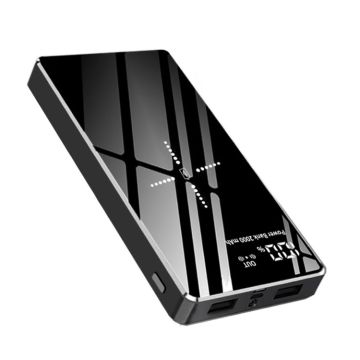 Powerbank trådløs lading 20.000 mAh svart