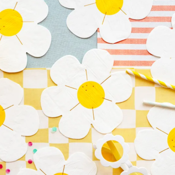 Blomster servettar 12x - 16x16 cm