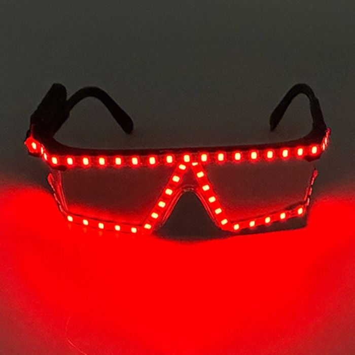 LED-briller rød neon - onesize