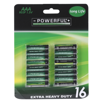 AAA-batterier 16x
