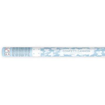 Konfettirør med sommardagfluger kvit 60 cm