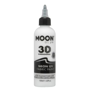Neon UV Tekstilfarge Kvit 125 ml Moon Creations