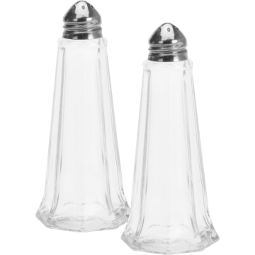 Salt- og pepparsett i glas
