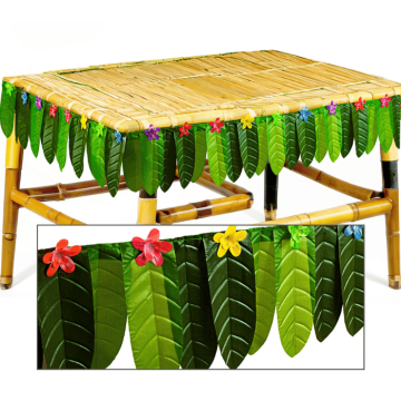 Tropiske blader bordskjørt - 275 cm