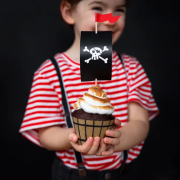 Pirat cupcake kit muffin dekorasjonar 6x - 20 cm