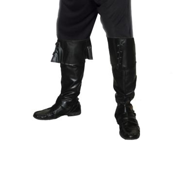 Pirat støvlecovers i svart 