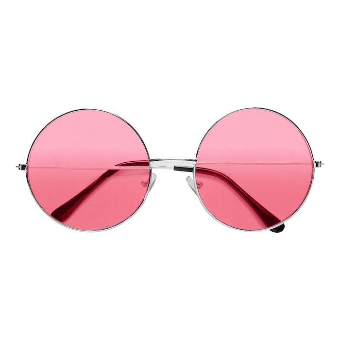 Neon einheitsbriller runde rosa - onesize
