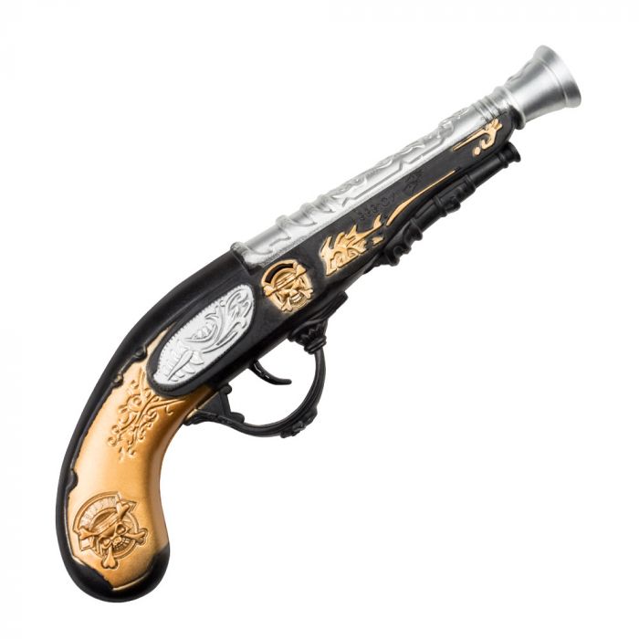Piratpistol med dødningehovud - 28 cm