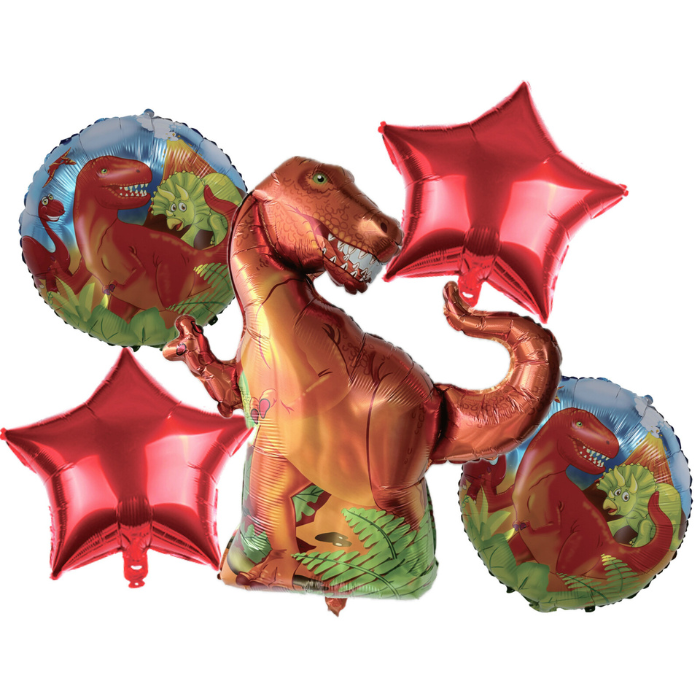 Folieballongar med dinosaurtema 5x