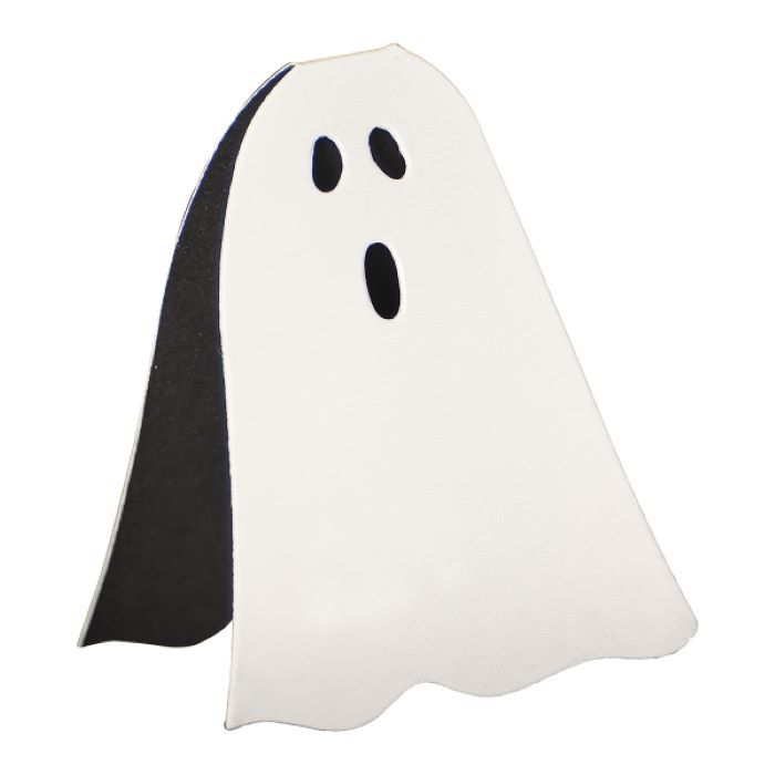Halloween spøkelse papir bordkort 6x - 6,9x5,5 cm