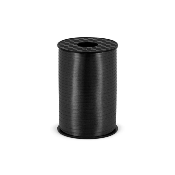 Sort plastgaveband - 5 mm x 225 m