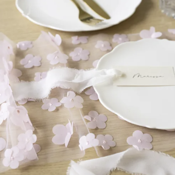 Bordløpar med lyserøde blomster - 5 meter