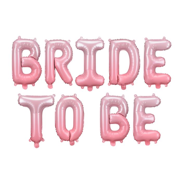 Bride to be folieballong rosa - 350 x 45 cm