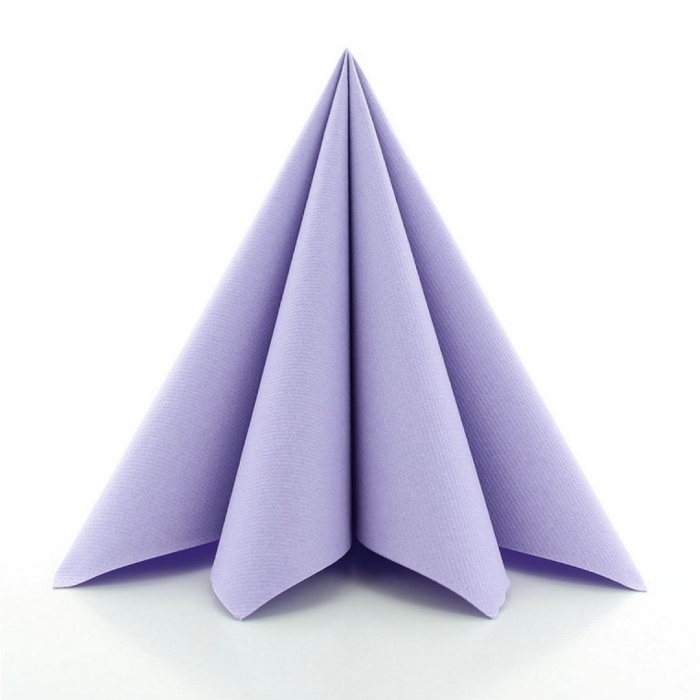 Luksusservietter lilla 12x - 40x40 cm