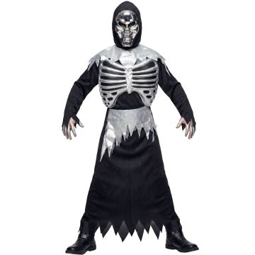 Grim Reaper kostyme med ribben til gutter