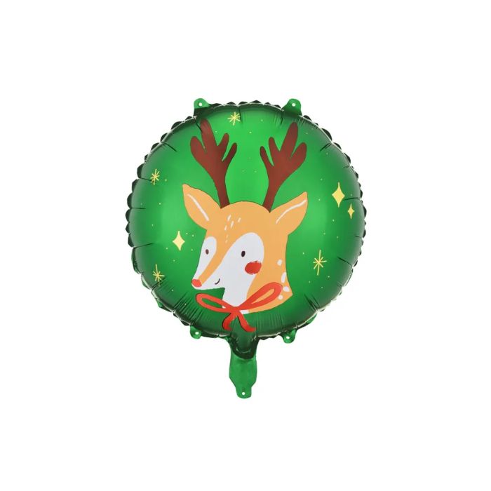 Jule folieballong reinsdyr - Ø45 cm