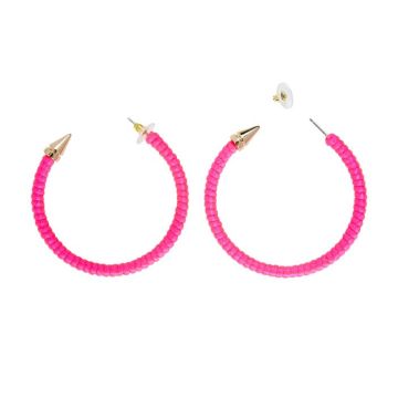 80-talls øredobber hoops rosa