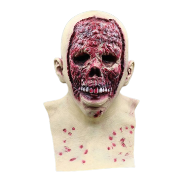 Uhyggelig halloween blodig hudløst ansikt maske