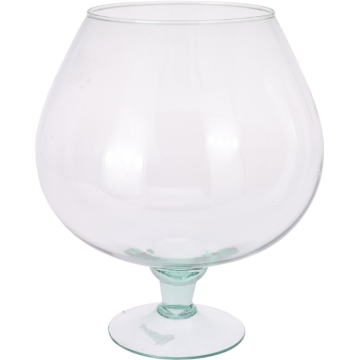 Transparent vase av returglas 22,5x26 cm