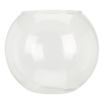 Transparent bollevase i glas 240x210 mm