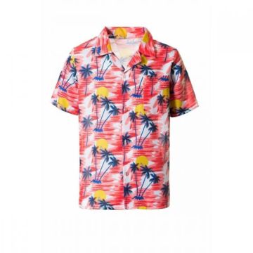 Rød Hawaii-skjorte