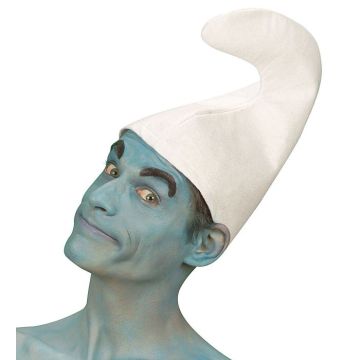 Hvit smurfhett i polyester