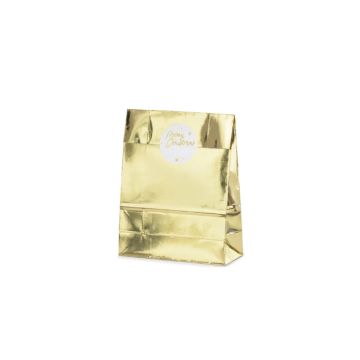 Gavepose god jul gull 3x 25x38x11cm